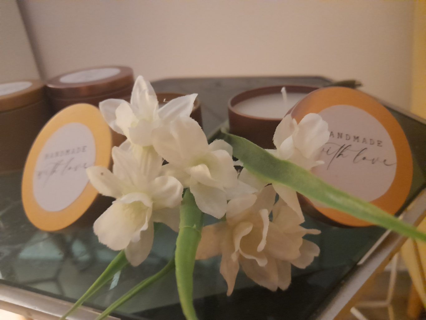 Elegant candles handmade with care